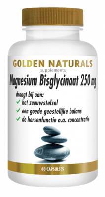 Golden Naturals Magnesium Bisglynaat 250mg Capsules Golden Naturals Magnesium Bisglynaat 250mg Capsules
