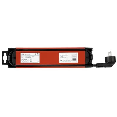 REV 0014412613 Stekkerdoos met schakelaar 4-voudig Koper, Zwart Randaarde stekker 1 stuk(s)