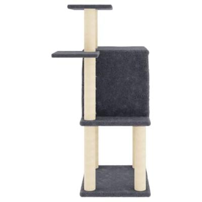 Kattenmeubel met sisal krabpalen 97 cm donkergrijs - thumbnail