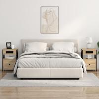 Nachtkastje met lade Sonoma eiken 40 x 31 x 60 cm Bewerkt hout - thumbnail