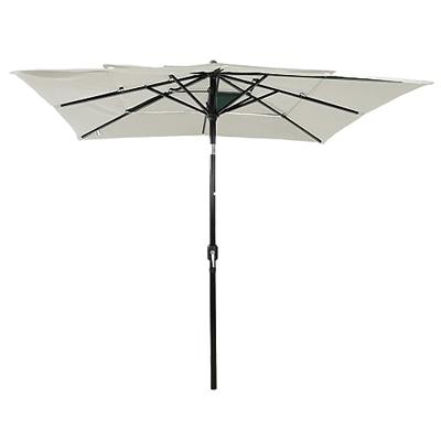 Parasol 3-laags met aluminium paal 2,5x2,5 m zandkleurig