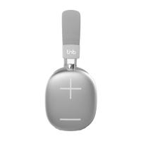 T'nB Bounce Max - Draadloze hoofdtelefoon voor over het oor, comfortabel en betoverend, met bluetooth-verbinding, stereogeluid met geïntegreerde microfoon, batterijduur tot 50 uur - zilver - thumbnail