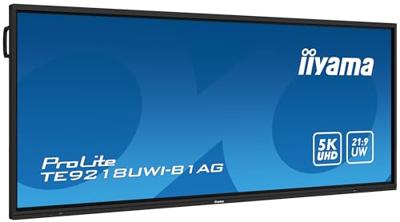 iiyama ProLite TE9218UWI-B1AG 232,5 cm 91,5 inch VA LED groot formaat display 5K UHD 50 touchpunten PureTouch-IR HDMI DP USB-C 3.2 USB 3.2 RS-232c RJ45 HDMI/USB-C-out OPS-slot WiFi Android OS