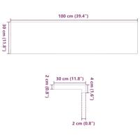 Traptreden 2 st 100x30x2 cm massief eikenhout donkerbruin - thumbnail