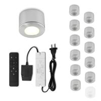 Set LED-opbouwspot met afstandsbediening Parma zilver 3W dimbaar 1-12 stuks - thumbnail