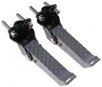 Mirage Voetsteunen opklapbaar met riemen zwart/grijs - thumbnail