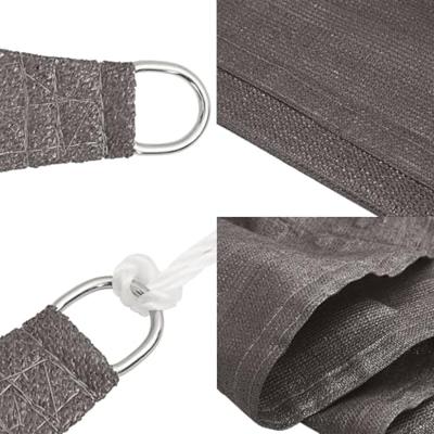 VidaXL Zonnezeil 160 g/m² 3x3x3 m hdpe antracietkleurig