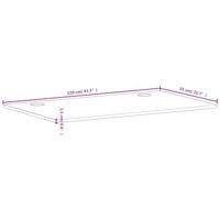 Bureaublad 110x55x1,5 cm massief beukenhout - thumbnail