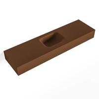 MONDIAZ LEX Rust vrijhangende solid surface wastafel 110cm. Positie wasbak midden - thumbnail