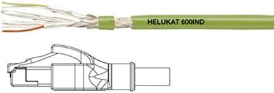 Helukabel 806620 RJ45 Netwerkkabel, patchkabel CAT 6A S/FTP 2.00 m Groen PUR-mantel, Afscherming gevlochten, Folie afscherming, Flexibele binnenader 1 stuk(s)