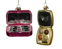 Decoris kerstornament glas make-up doos 7cm - thumbnail