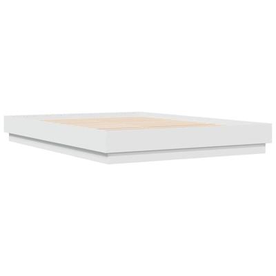 Bedframe met LED-verlichting wit 150x200 cm