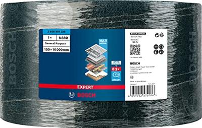 Bosch Accessoires Expert N880 vliesrol 150 mm x 10 m, algemeen gebruik - 1 stuk(s) - 2608901239 Bosch Accessoires Expert N880 vliesrol 150 mm x 10 m, algemeen gebruik - 1 stuk(s) - 2608901239