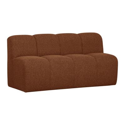 Woood Mojo eetkamerbank 164 cm met rugleuning bouclé Roestbruin melange