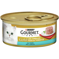 Gourmet Gold Hartig Torentje met tonijn natvoer kat (24x85 g) 2 trays (48 x 85 g) - thumbnail