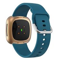 Fitbit Versa 3 & 4 / Sense 1 & 2 - Siliconen bandje - Blauwgroen - thumbnail