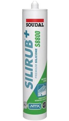 Soudal Silirub+ S8800 | Natuursteen | Siliconenkit | Marmergrijs | 300 ml - 120990