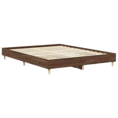Bedframe zonder matras 75x190 cm spaanplaat bruin eikenkleurig