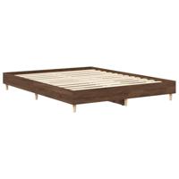 Bedframe zonder matras 75x190 cm spaanplaat bruin eikenkleurig - thumbnail