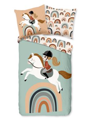 Good Morning Kinderdekbedovertrek "paard en regenboog" - Multi - (135x200 cm) - Katoen Good Morning Kinderdekbedovertrek "paard en regenboog" - Multi - (135x200 cm) - Katoen