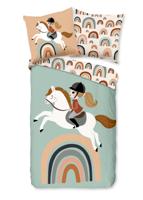 Good Morning Kinderdekbedovertrek "paard en regenboog" - Multi - (135x200 cm) - Katoen - thumbnail