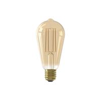 LED volglas LangFilament Rustieklamp 220-240V 3,5W 250lm E27 ST64 Goud 2100K Dimbaar Calex - Calex - thumbnail