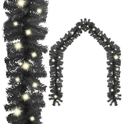 VidaXL Kerstslinger met led-lampjes 5 m zwart