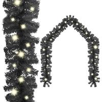 VidaXL Kerstslinger met led-lampjes 5 m zwart - thumbnail