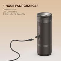 OutIn - Fino Draagbare Elektrische Koffiemolen | 28 Maalgraadinstellingen | USB-C Oplaadbaar | 38 mm Conische Molens - thumbnail