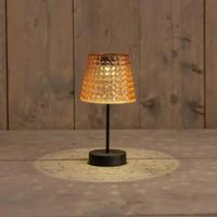 Anna's Collection Solar tafellamp amber, IP65 waterdicht, met bewegingssensor - thumbnail