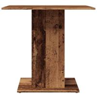 Eettafel 80x80x75 cm bewerkt hout oud houtkleurig - thumbnail