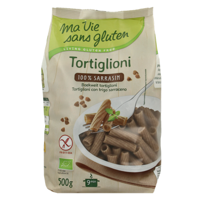 Tortiglioni pasta van boekweit glutenvrij bio 500 Gram