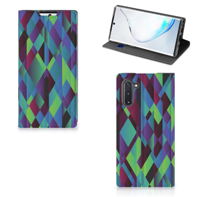 Samsung Galaxy Note 10 Stand Case Abstract Green Blue Samsung Galaxy Note 10 Stand Case Abstract Green Blue