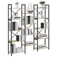 Boekenkast Sonoma eiken 156 x 25 x 167.5 cm Bewerkt hout - thumbnail