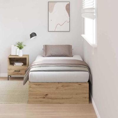 Bedframe met opslag artisanaal eikenkleurig 200 x 100 x 31.5 cm