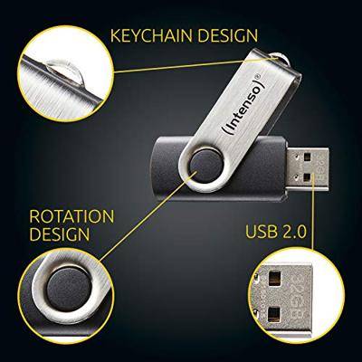 USB stick INTENSO Basic Line 32 GB Zwart Zilver 32 GB USB stick