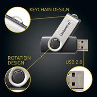 Intenso Basic Line USB-stick 64 GB Zwart 3503490 USB-A 2.0 - thumbnail