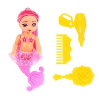 Toi-Toys Mermaids zeemeerminpop met kammetjes, 12cm - thumbnail