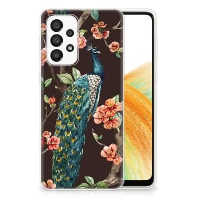 Samsung Galaxy A33 5G | TPU Hoesje | Pauw met Bloemen