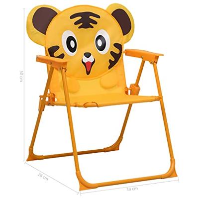 vidaXL 3-delige Bistroset voor kinderen met parasol geel