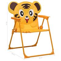 vidaXL 3-delige Bistroset voor kinderen met parasol geel - thumbnail