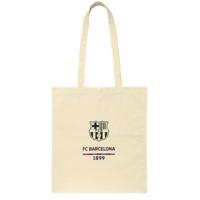 Handtas F.C. Barcelona Beige Katoen - thumbnail
