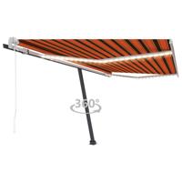 Luifel automatisch met LED windsensor 400x300 cm oranje bruin - thumbnail