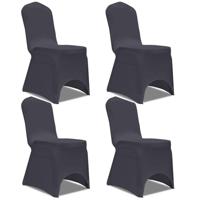 VidaXL Stoelhoes stretch antraciet 4 stuks - thumbnail