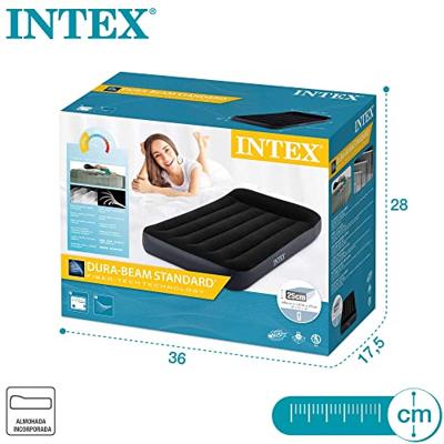 Intex 66552NP 2-Persoons Opblaasbare Bank-Bed 203x224x66 cm Antraciet