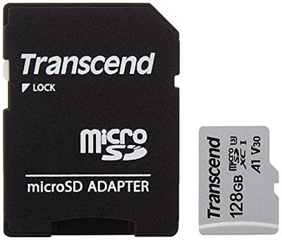 Transcend Premium 300S microSDXC-kaart 128 GB Class 10, UHS-I, UHS-Class 3, v30 Video Speed Class, A1 Application Performance Class Incl. SD-adapter