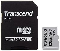 Transcend Premium 300S microSDXC-kaart 128 GB Class 10, UHS-I, UHS-Class 3, v30 Video Speed Class, A1 Application Performance Class Incl. SD-adapter - thumbnail