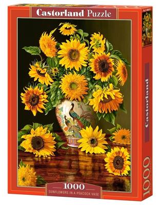 Selecta Castorland legpuzzel sunflowers in a peacock vase, 1000st. Selecta Castorland legpuzzel sunflowers in a peacock vase, 1000st.