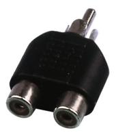 Cinch-adapter NTA-104 1 x RCA-stekker op 2 x RCA-koppeling - thumbnail