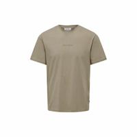 Heren-T-Shirt met Korte Mouwen Only & Sons Onslevi Life Reg Text Desert Lichtbruin - Maat: L - thumbnail